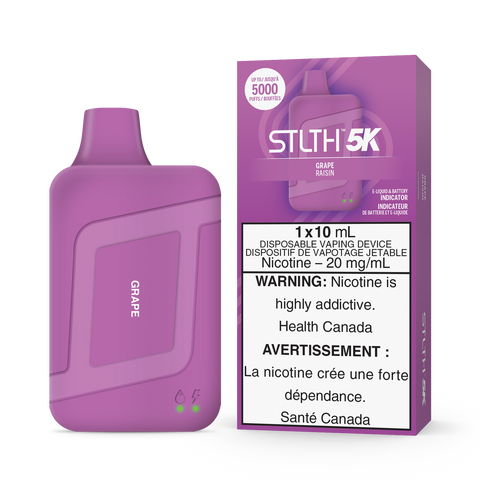 Grape Stlth 5K Disposable (Carton Of 5 Units) Disposables