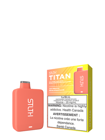 Juicy Peach Ice Stlth Titan Disposable (Carton Of 5 Units) Disposables